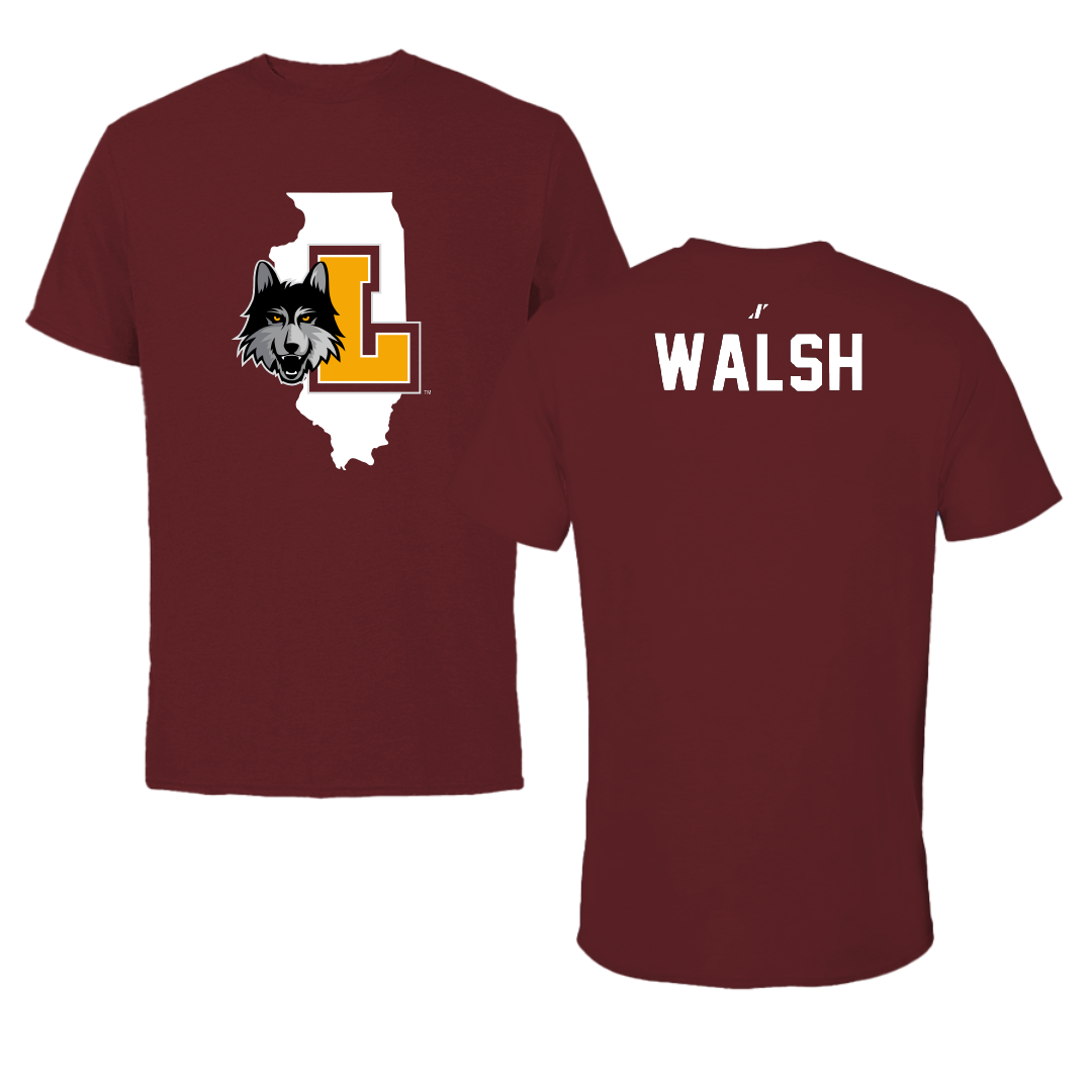 Loyola University-Chicago Golf Maroon State Tee - Ryan Walsh