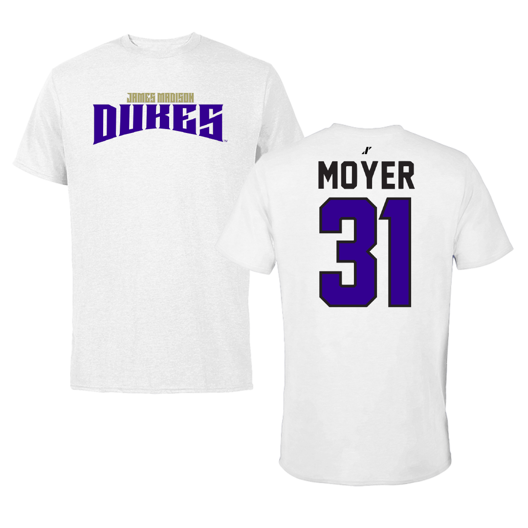 James Madison University Lacrosse White Classic Tee - #31 Adanya Moyer
