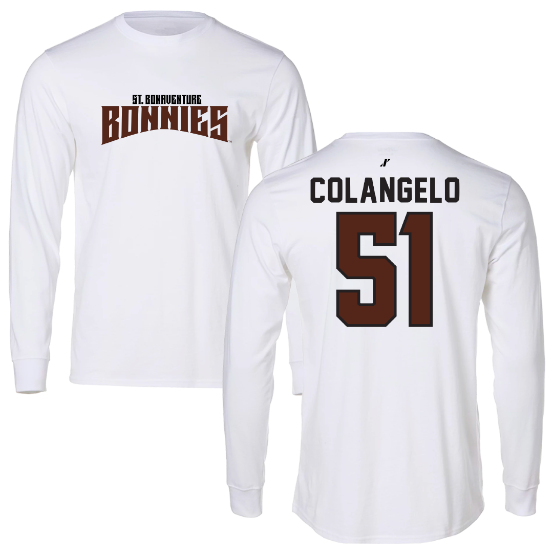 St. Bonaventure University Lacrosse White Classic Performance Long Sleeve - #51 Brit Colangelo