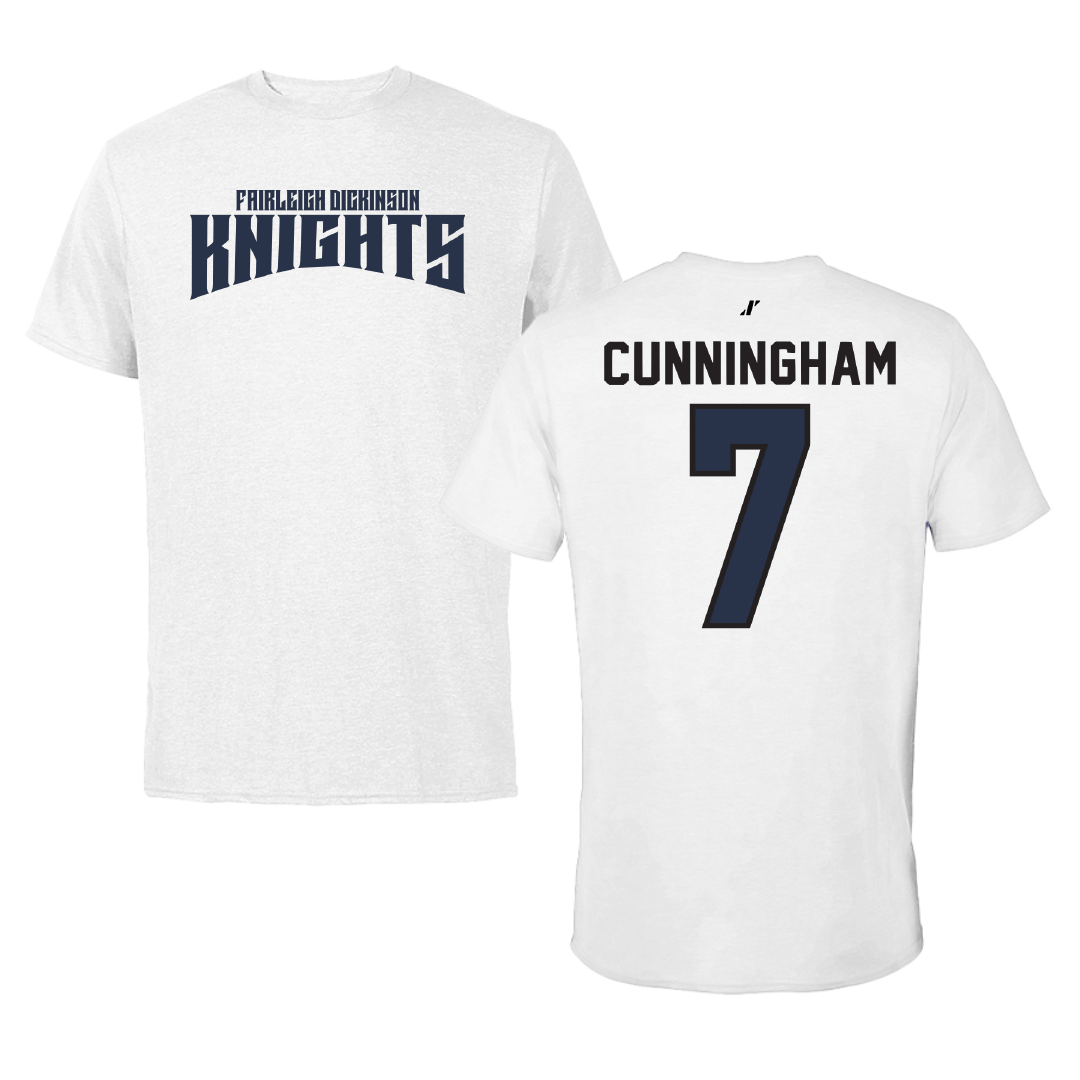 Fairleigh Dickinson University-Metropolitan Campus Softball White Classic Tee - #7 Riley Cunningham