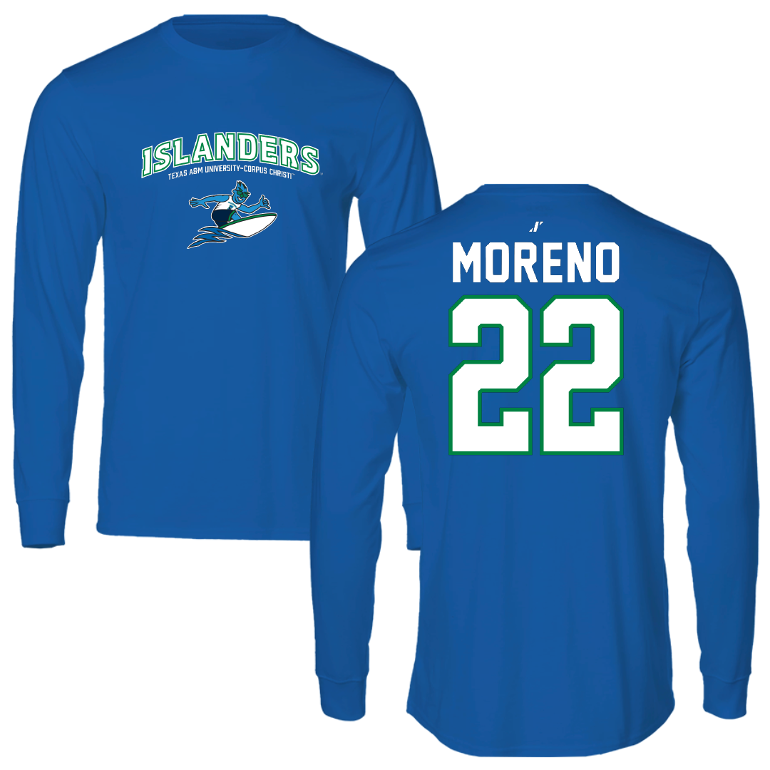 Texas A&M University-Corpus Christi Beach Volleyball Blue General Long Sleeve - #22 Kela Moreno