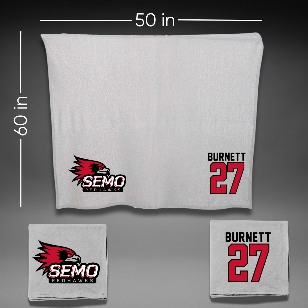 Southeast Missouri State University Softball Gray Blanket - #27 Hailey Burnett