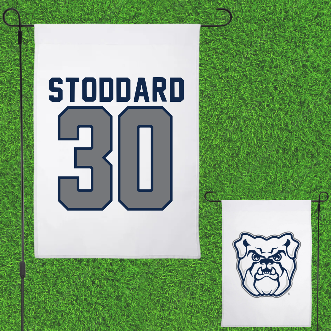 Butler University Basketball White Garden Flag - #30 Abigail Stoddard