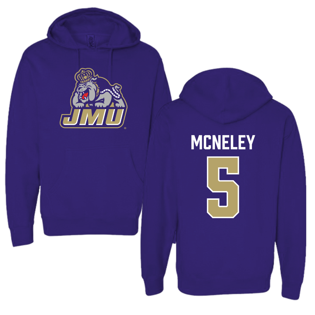 James Madison University Volleyball Purple Hoodie - #5 Julia McNeley