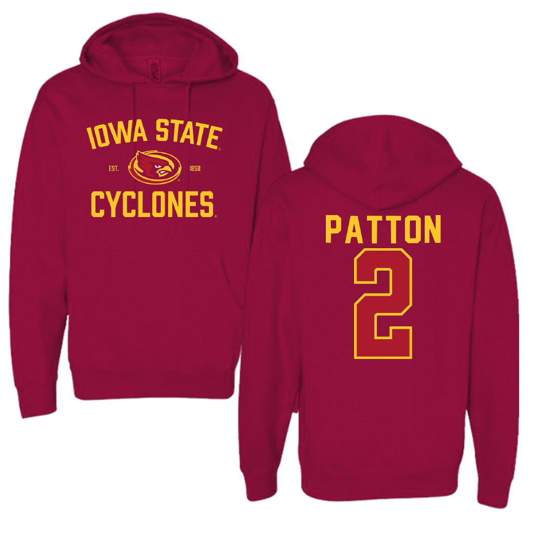 Iowa State University Football Cardinal General Hoodie - #2 Jamison Patton