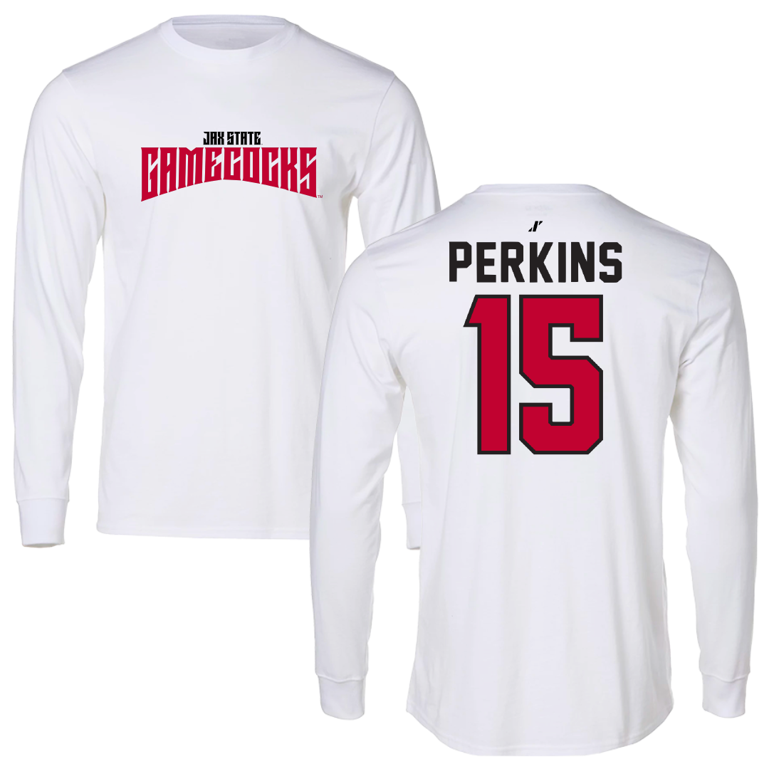 Jacksonville State University Softball White Classics Long Sleeve - #15 Abbi Perkins