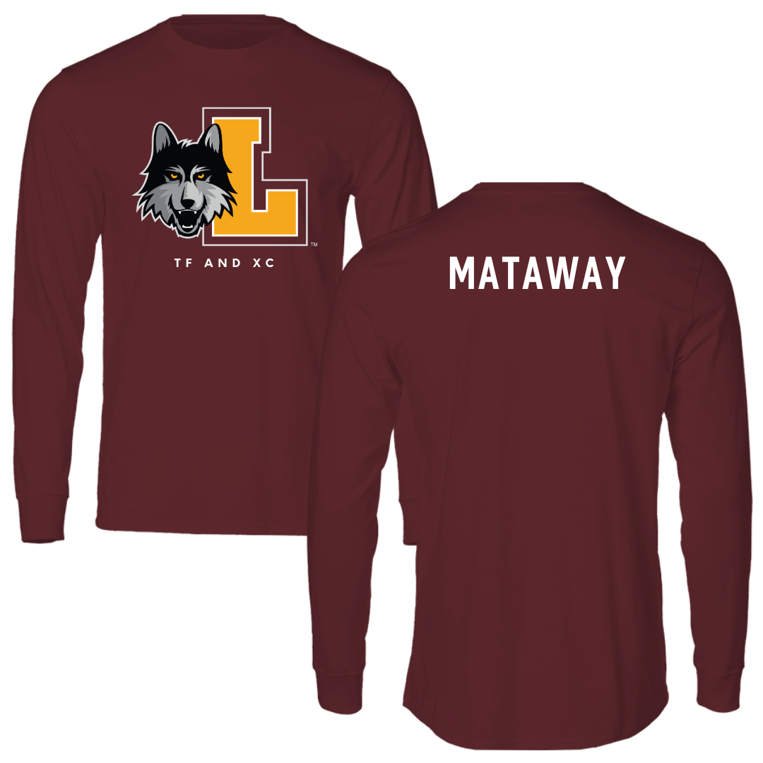 Loyola University-Chicago TF and XC Maroon Mascot Performance Long Sleeve - Lily Mataway