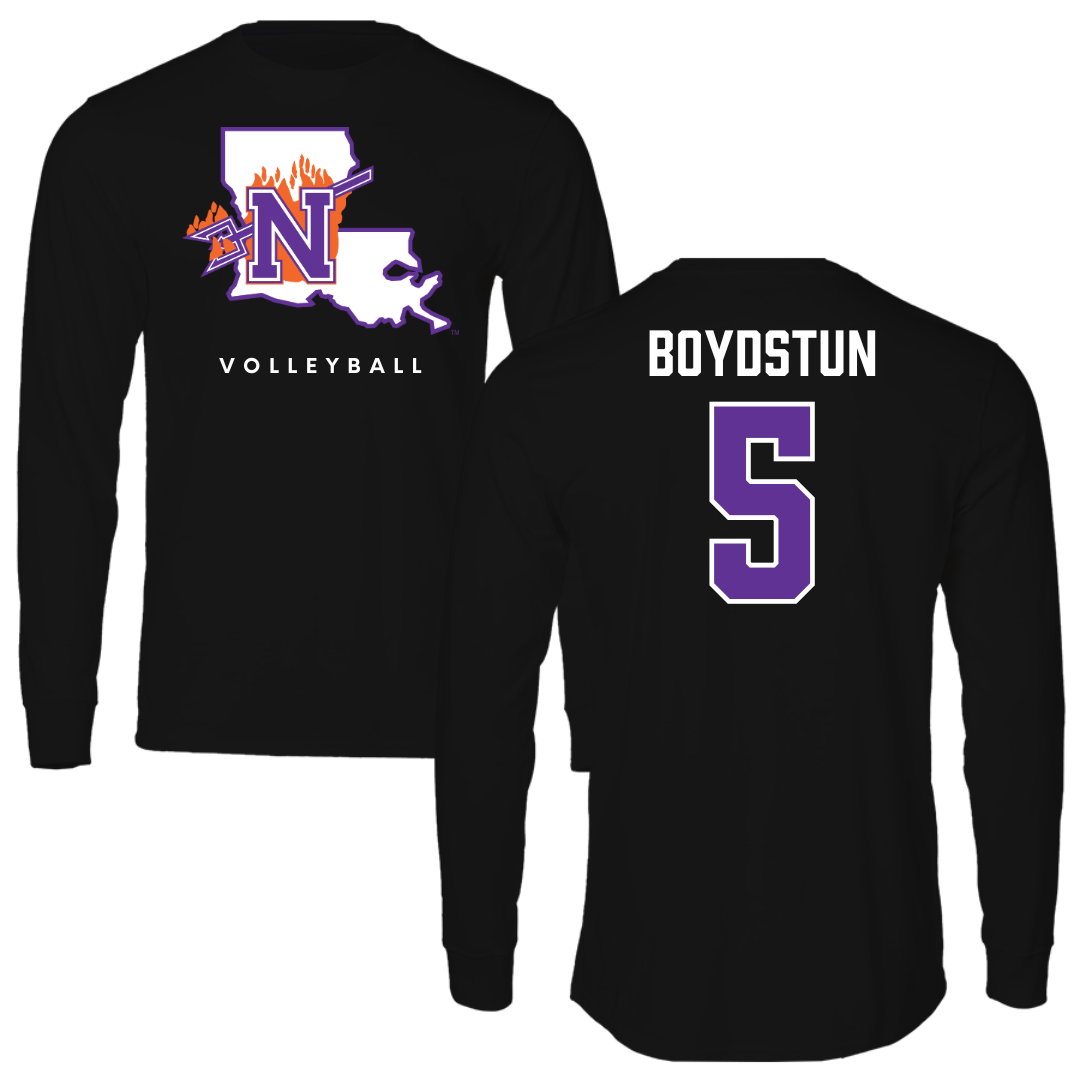 Northwestern State University Volleyball Black Block Performance Long Sleeve - #5 Piper Boydstun
