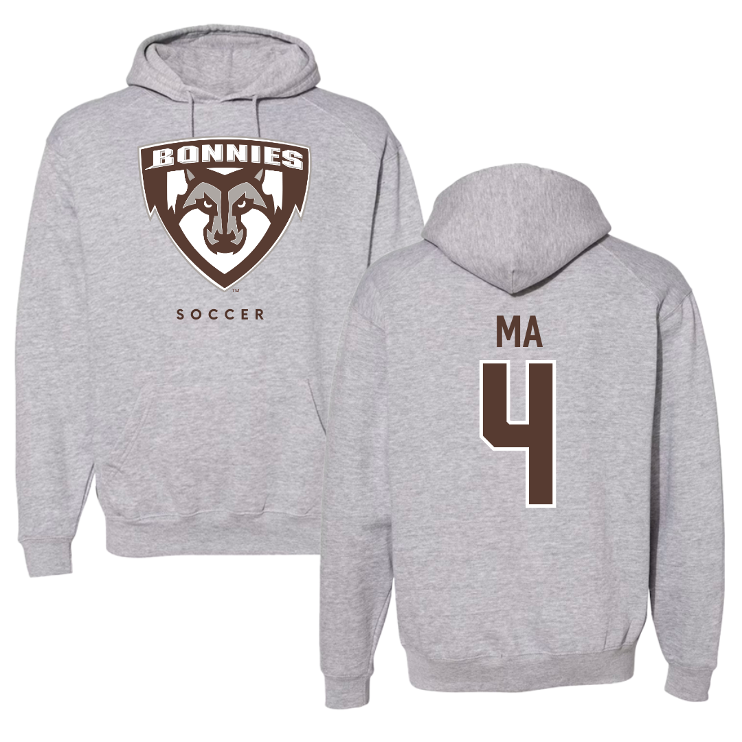 St. Bonaventure University Soccer Gray Hoodie - #4 Lilly Ma