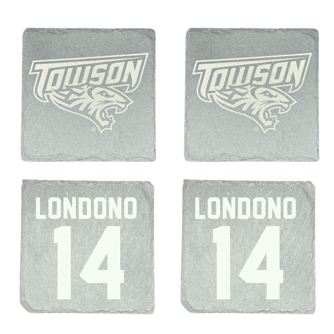 Towson University Football Stone Coaster (4 Pack)  - #14 Lukkas Londono