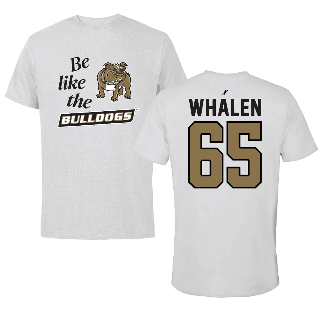 Bryant University Football Light Gray Be Like Us Tee - #65 Wyatt Whalen