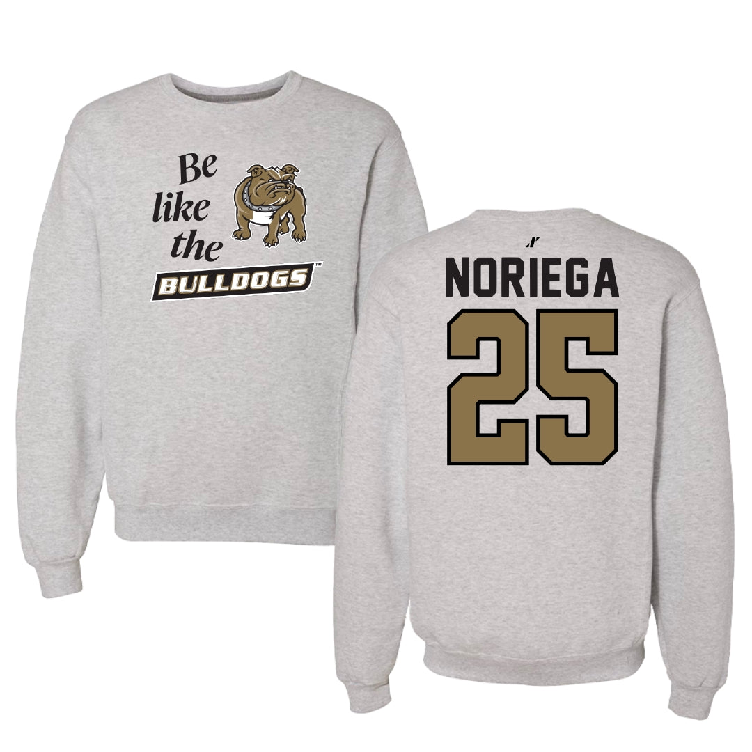 Bryant University Baseball Light Gray Be Like Us Crewneck - #25 Gavin Noriega