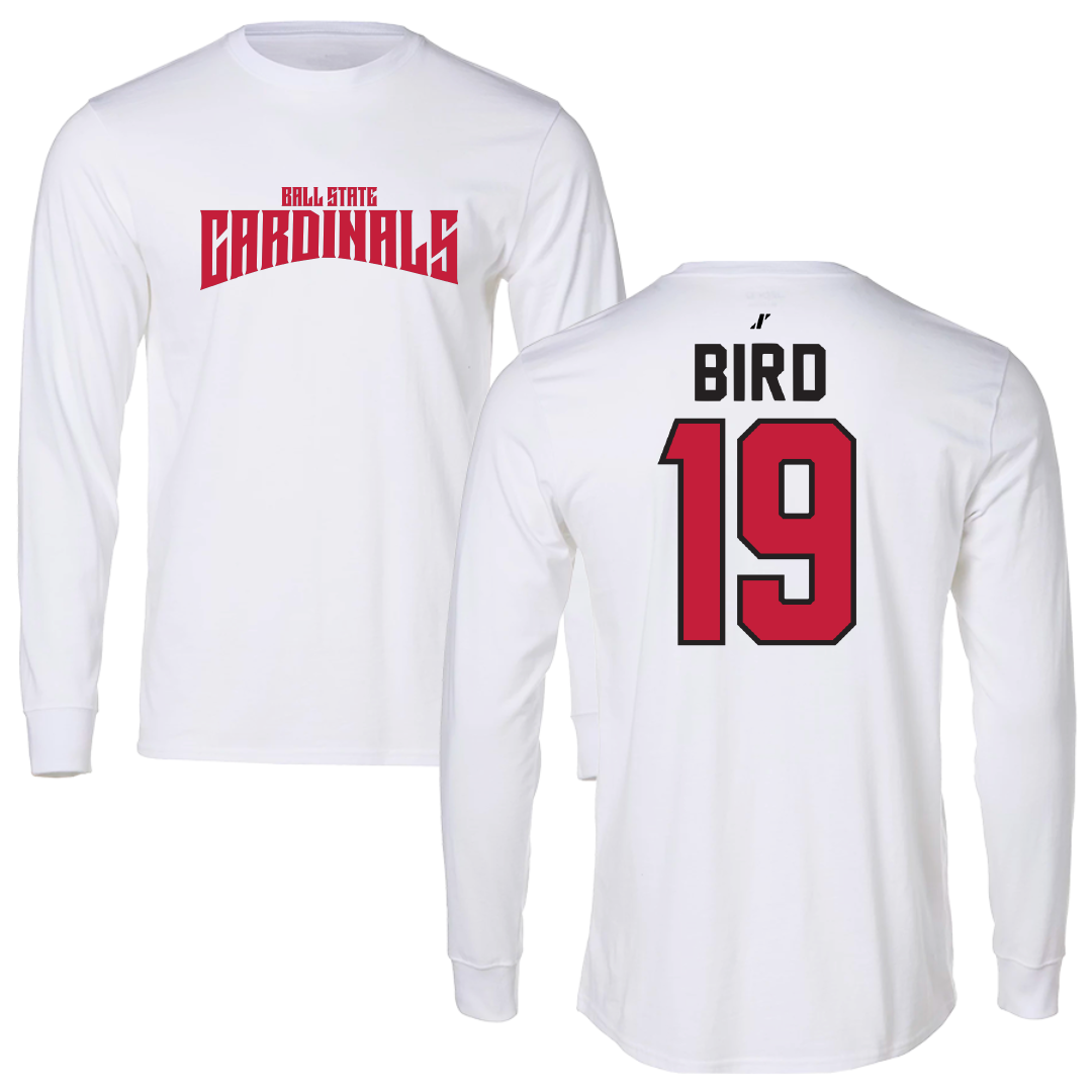 Ball State University Soccer White Classic Long Sleeve - #19 Sami Bird