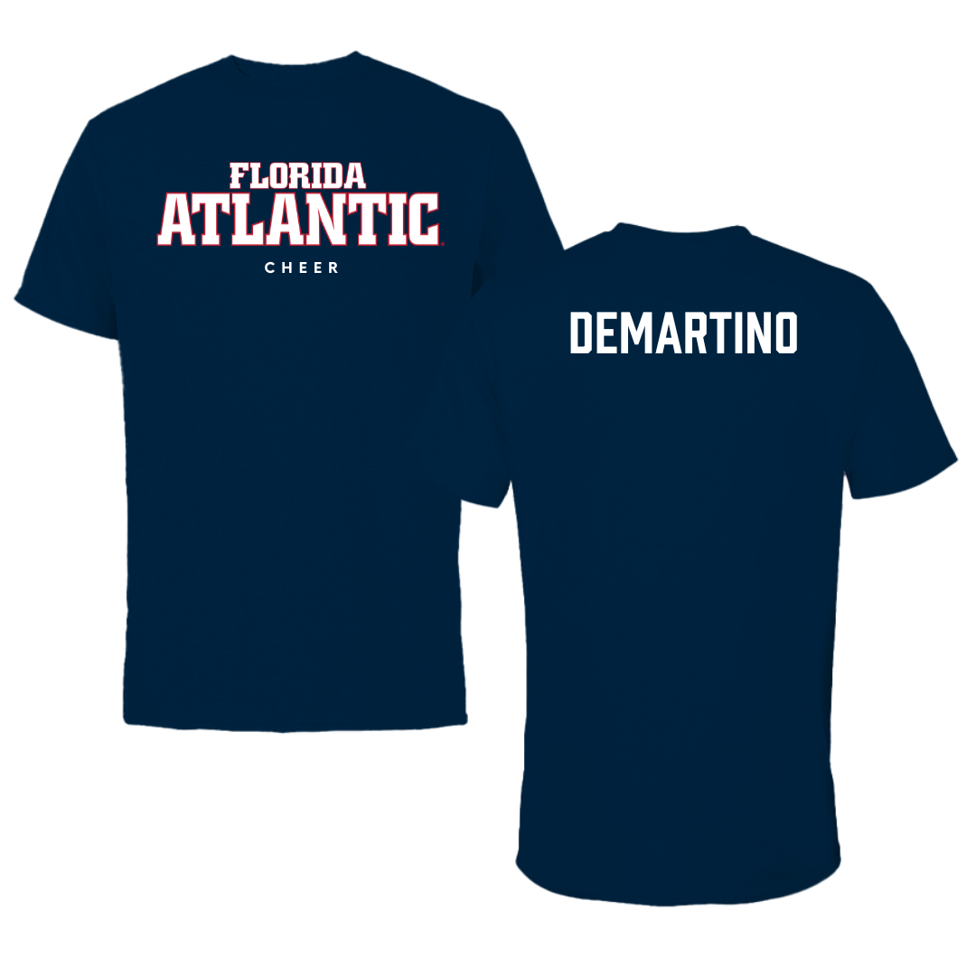 Florida Atlantic University Cheer Navy Block Tee - Laura DeMartino