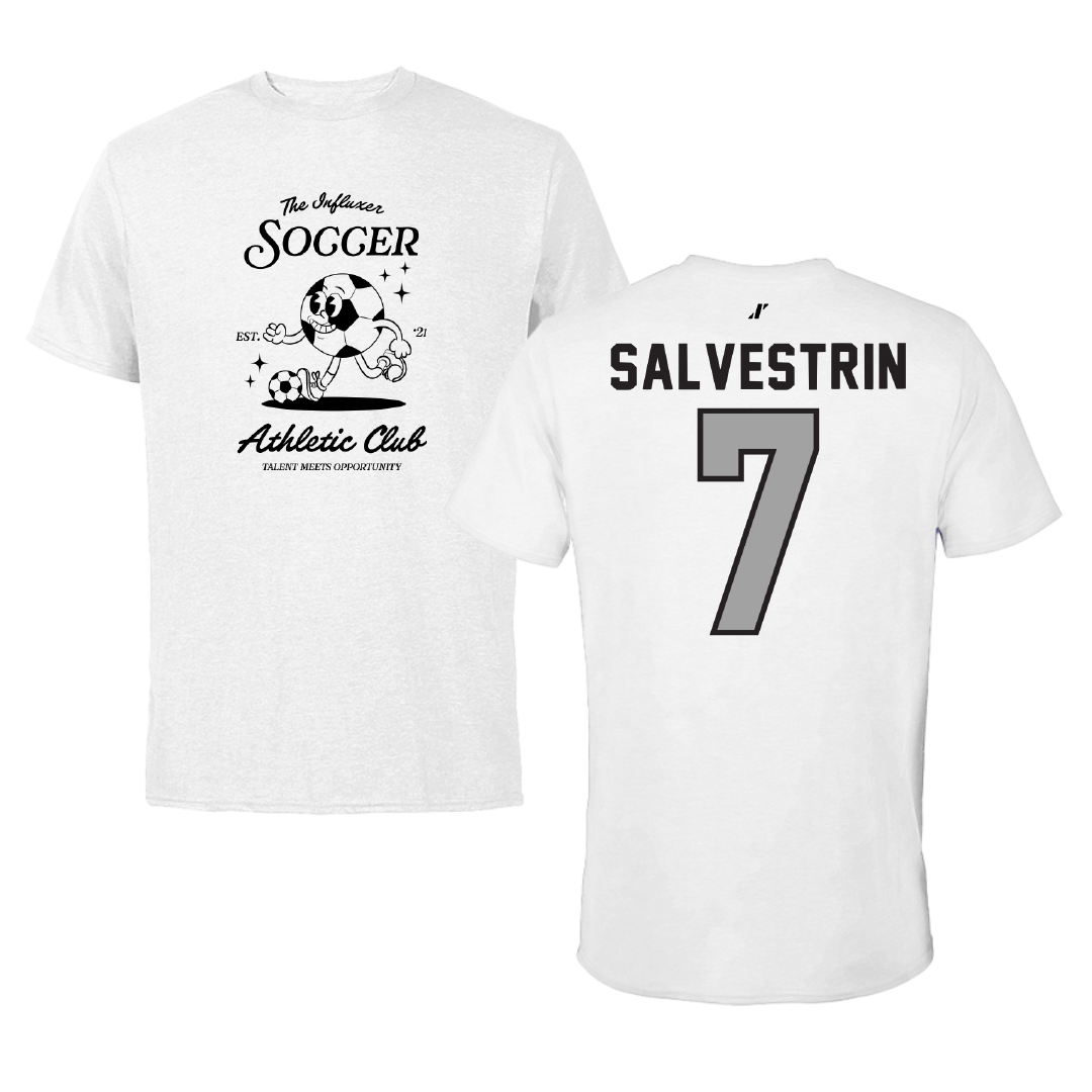 Soccer White Influxer Athletic Club Tee - #7 Tessa Salvestrin