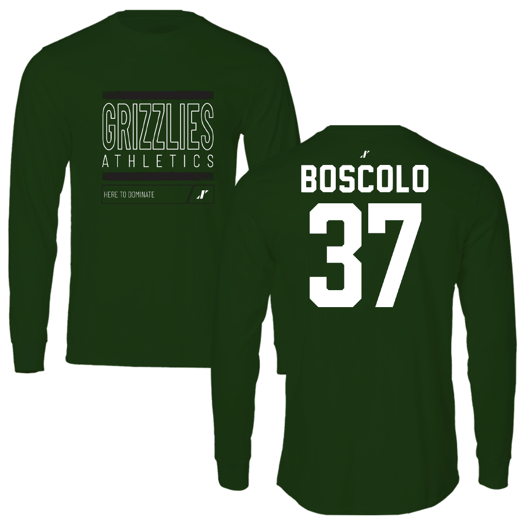 Adams State University Soccer Forest Green Dominate Performance Long Sleeve - #37 Francesco Boscolo