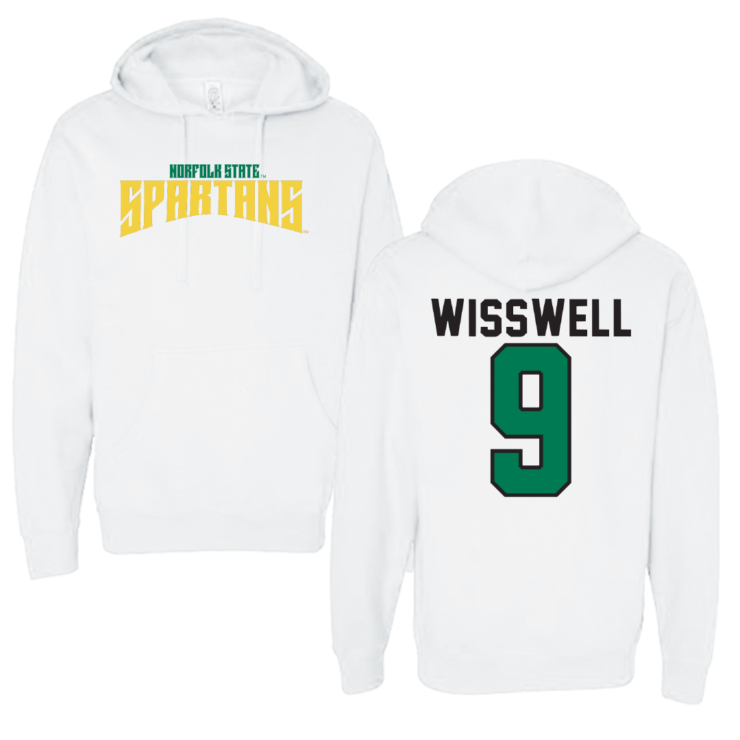 Norfolk State University Softball White Classic Hoodie - #9 Leah Wisswell