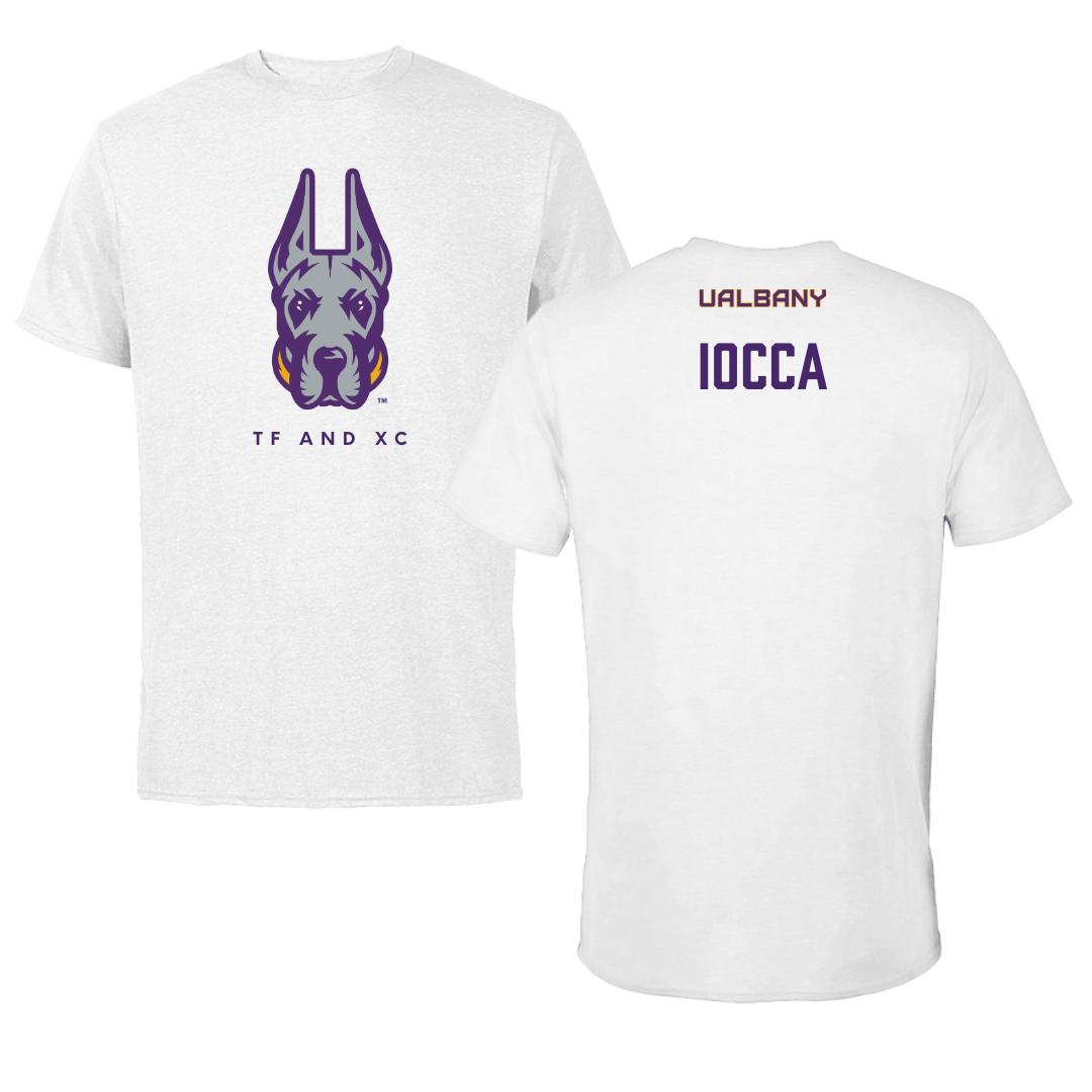 University at Albany TF and XC White Mascot Tee - Katie Iocca