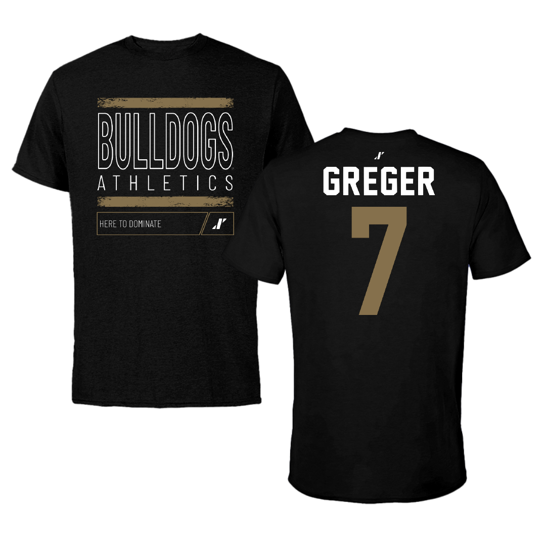 Bryant University Baseball Black Dominate Tee - #7 Gavin Greger