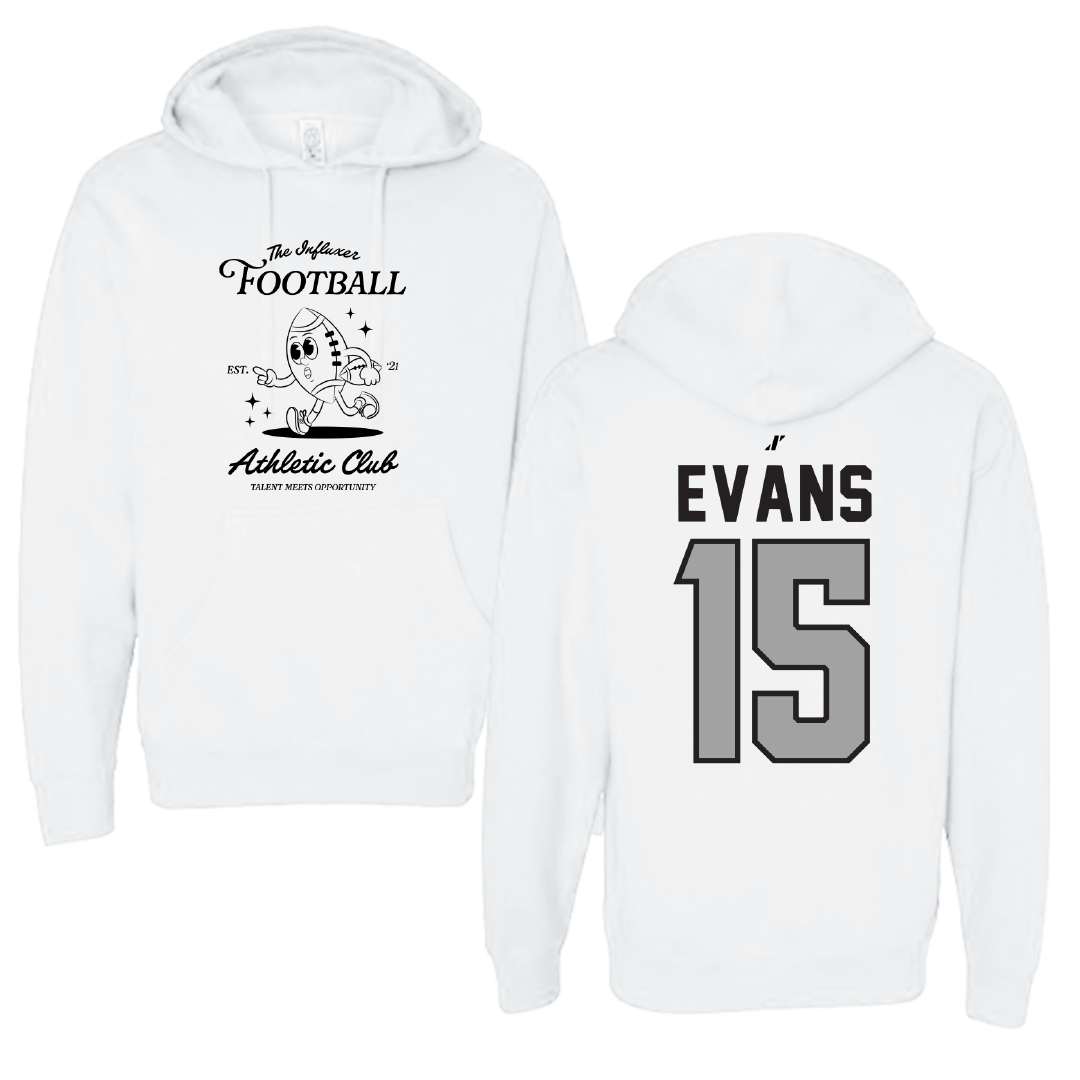 Football White Influxer Athletic Club Hoodie - #15 Jessie Evans