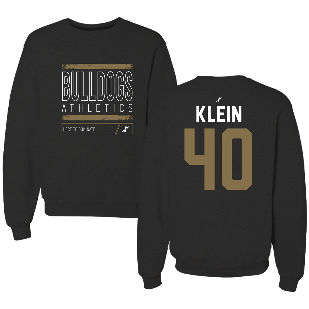 Bryant University Lacrosse Black Dominate Crewneck - #40 Sam Klein