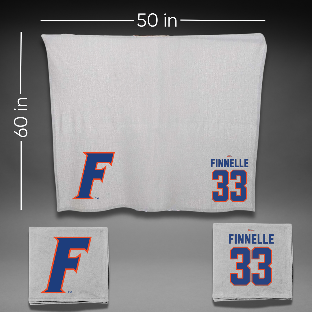 University of Florida Lacrosse Gray Blanket - #33 Elyse Finnelle