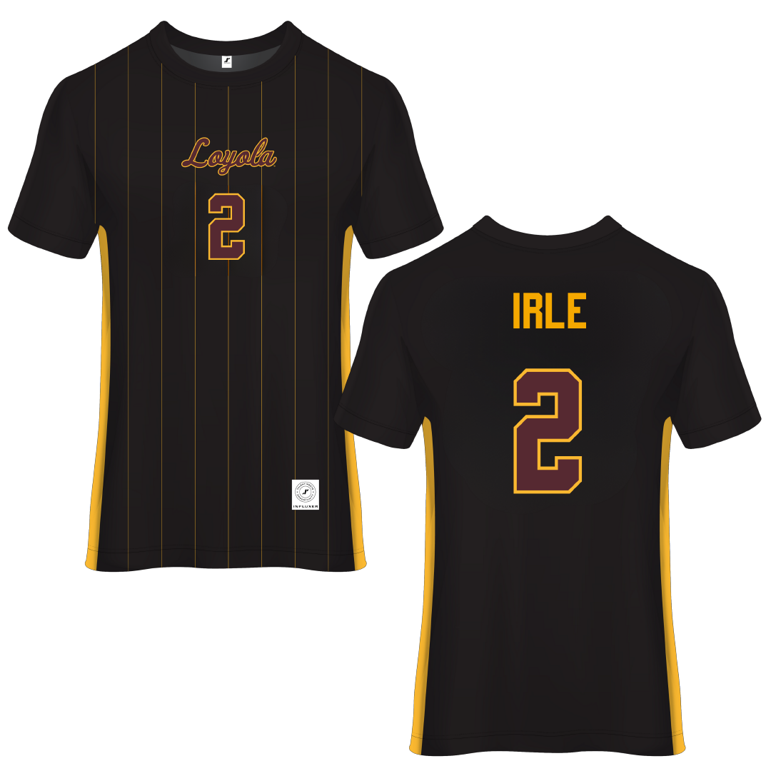 Loyola University-Chicago Black Soccer Jersey - #2 Emma Irle