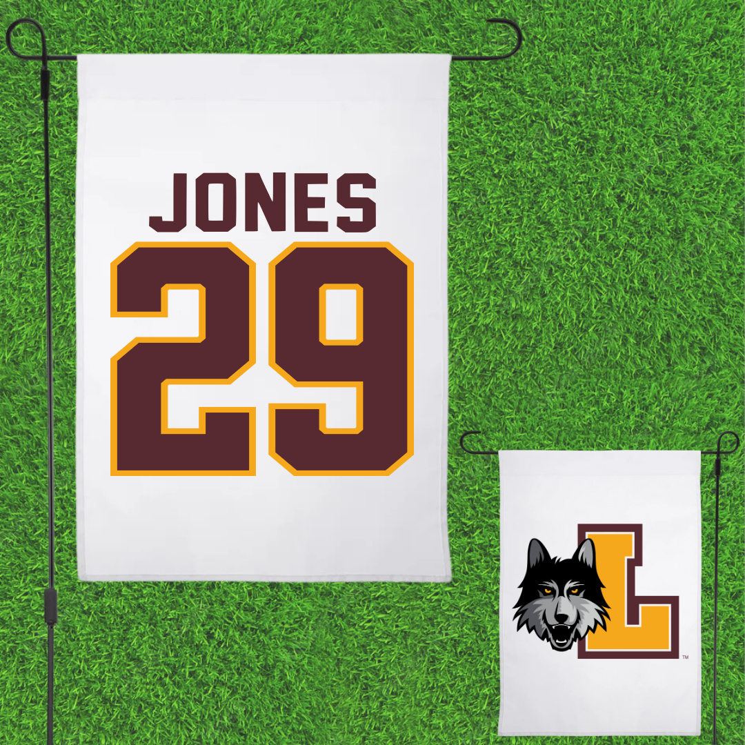 Loyola University-Chicago Soccer White Garden Flag - #29 Kenedi Jones