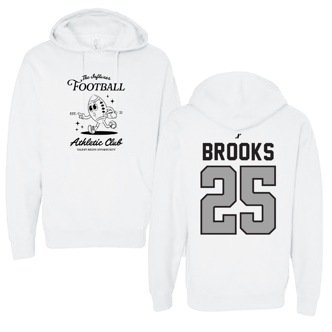 Football White Influxer Athletic Club Hoodie - #25 Davion Brooks