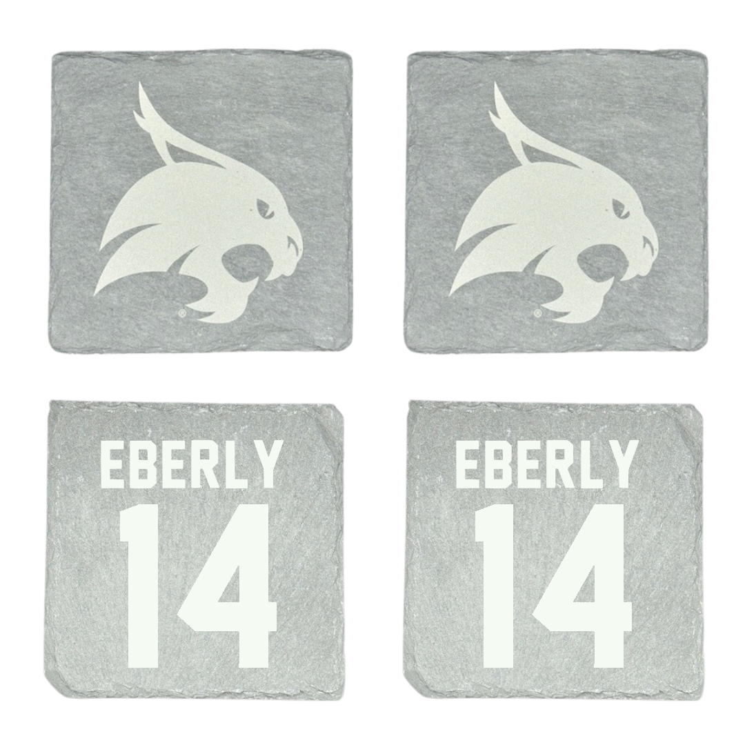 Texas State University Baseball Stone Coaster (4 Pack)  - #14 Keller Eberly