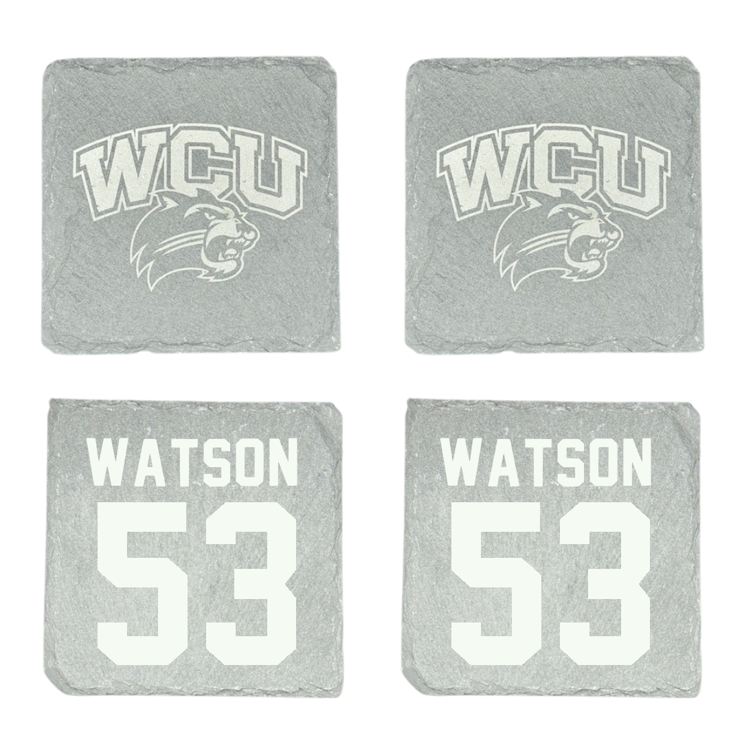 Western Carolina University Football Stone Coaster (4 Pack)  - #53 Zach Watson