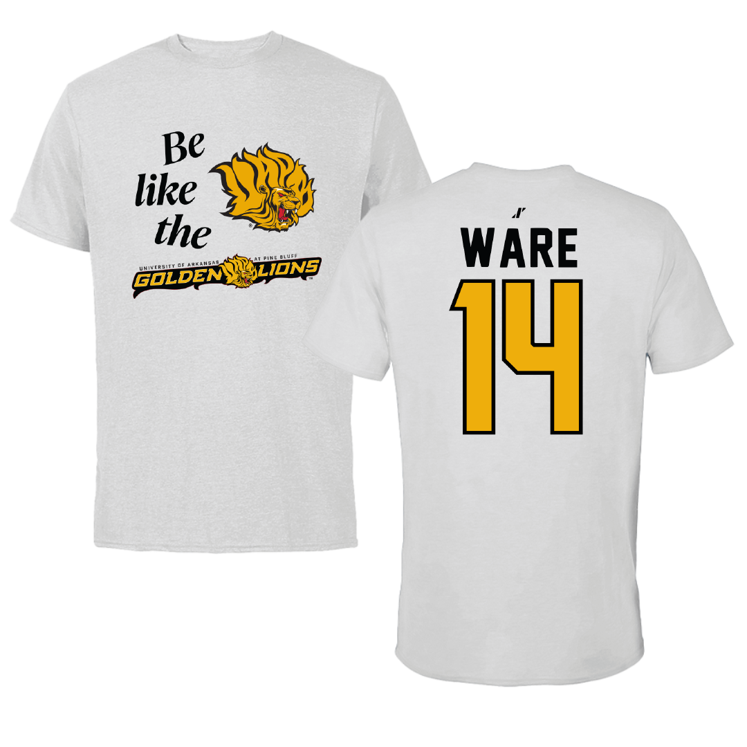 University of Arkansas-Pine Bluff Softball Light Gray Be Like Us Performance Tee - #14 Naiyestlie Ware