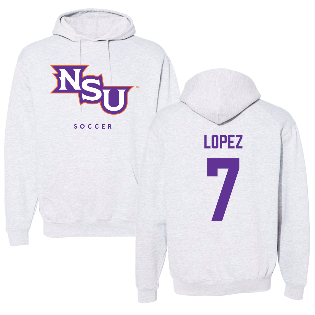 Northwestern State University Soccer Gray Hoodie - #7 Sabrina Lopez