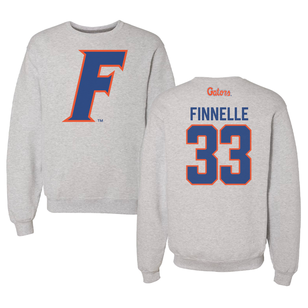 University of Florida Lacrosse Gray Crewneck - #33 Elyse Finnelle