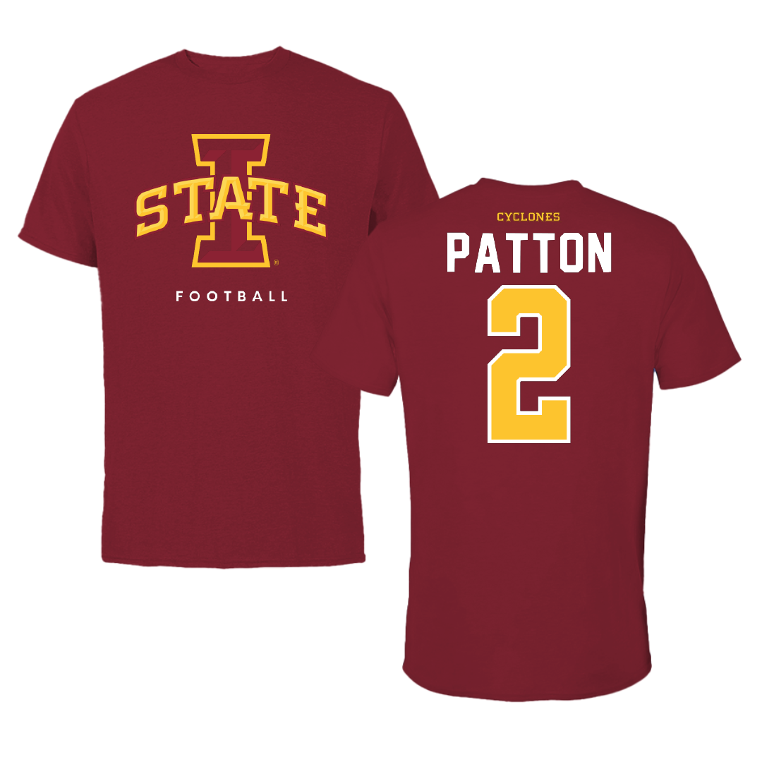 Iowa State University Football Cardinal Tee - #2 Jamison Patton