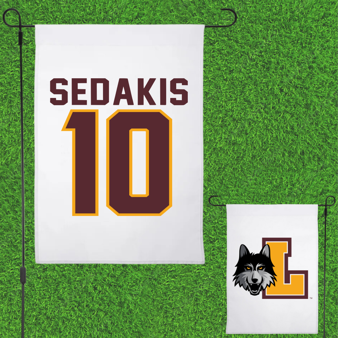 Loyola University-Chicago Softball White Garden Flag - #10 Liz Sedakis