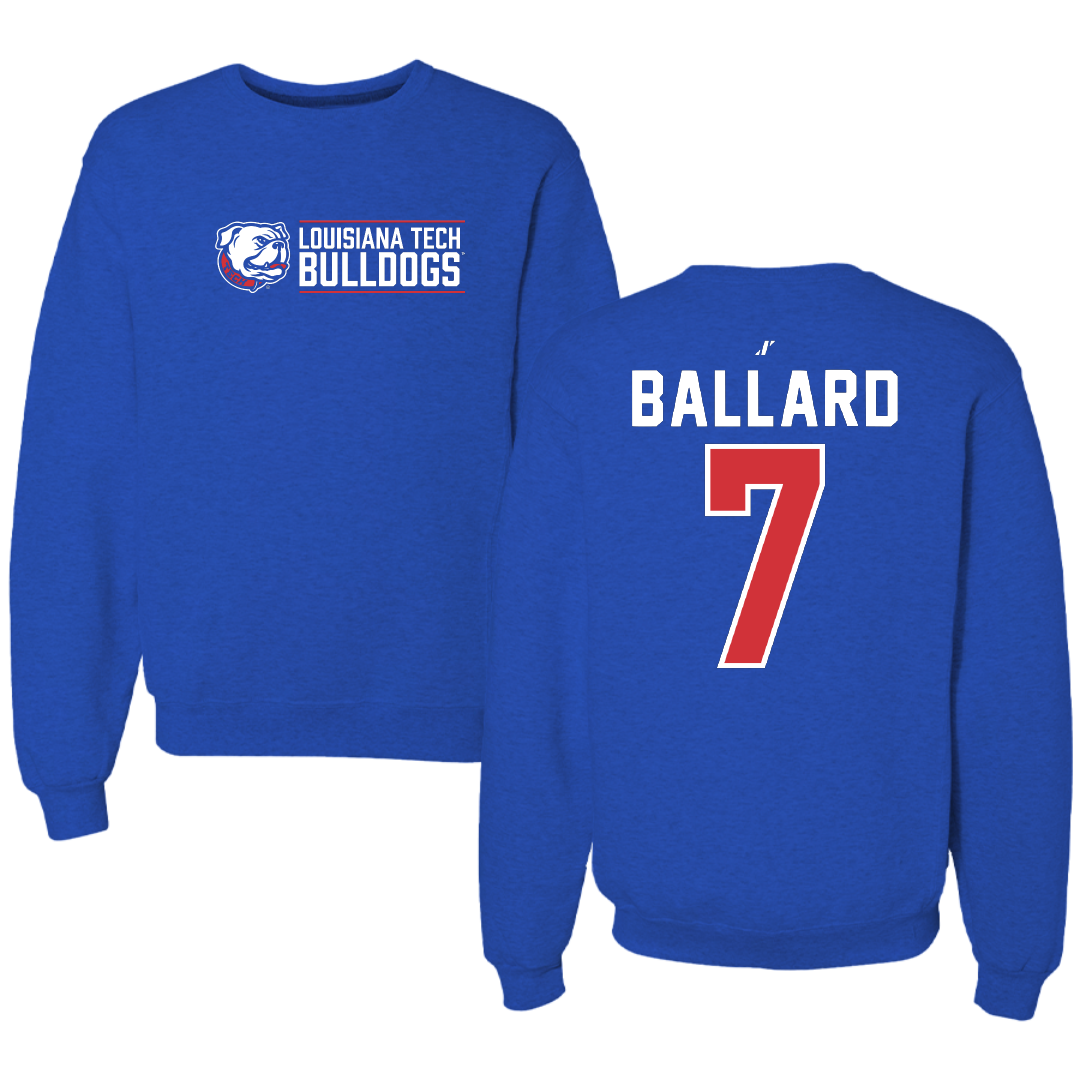 Louisiana Tech University Baseball Blue General Crewneck - #7 Mike Ballard