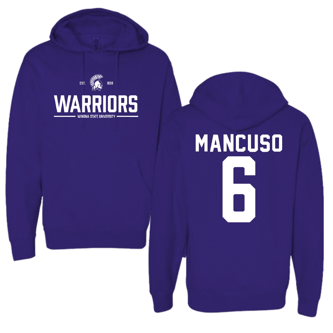 Winona State University Softball Purple General Hoodie - #6 Tiegan Mancuso