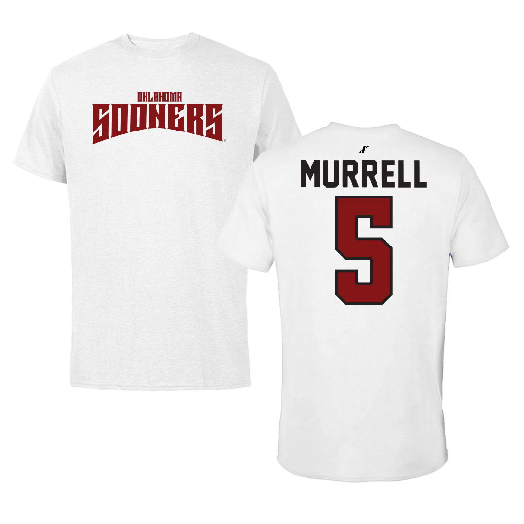 University of Oklahoma Soccer White Classic Tee - #5 Hadley Murrell