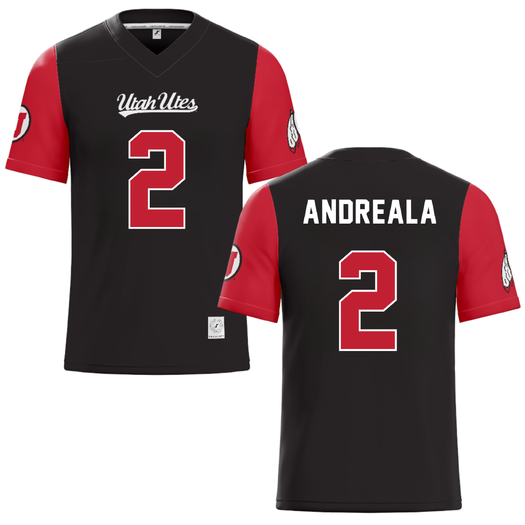 University of Utah Black Lacrosse Jersey - #2 Jared Andreala