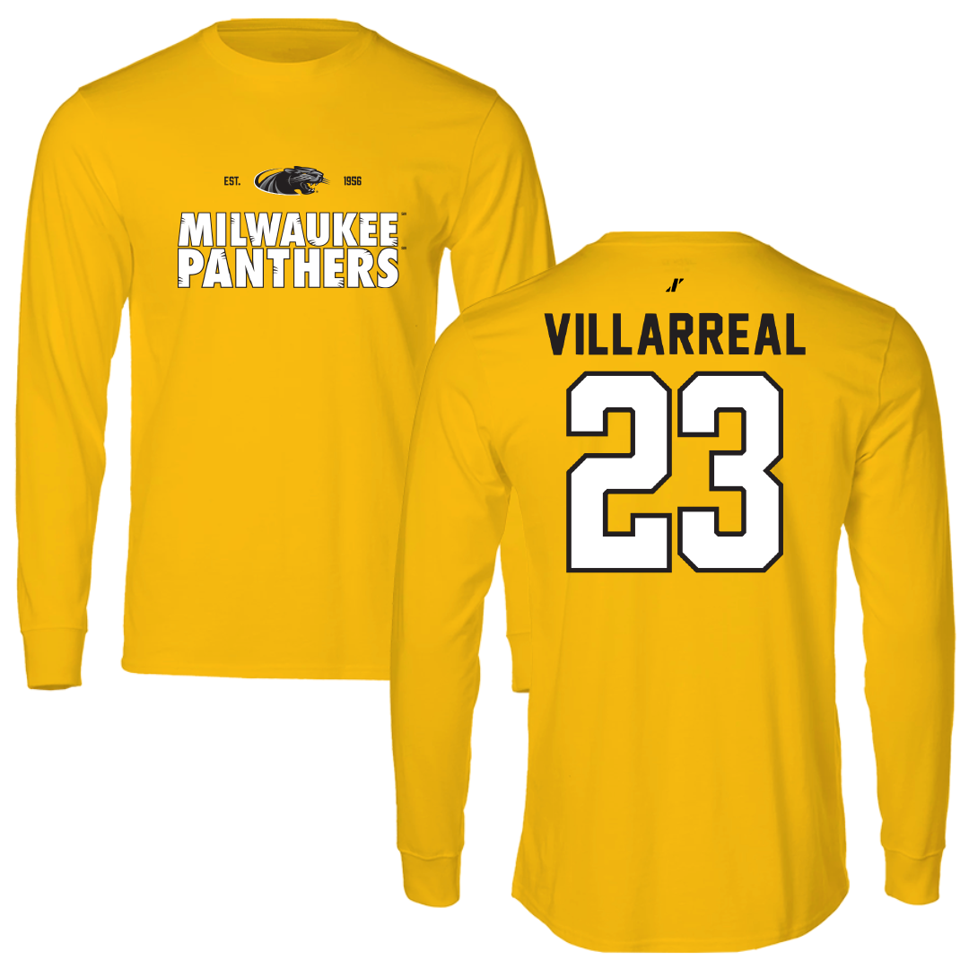 University of Wisconsin-Milwaukee Basketball Gold General Long Sleeve - #23 Austin Villarreal
