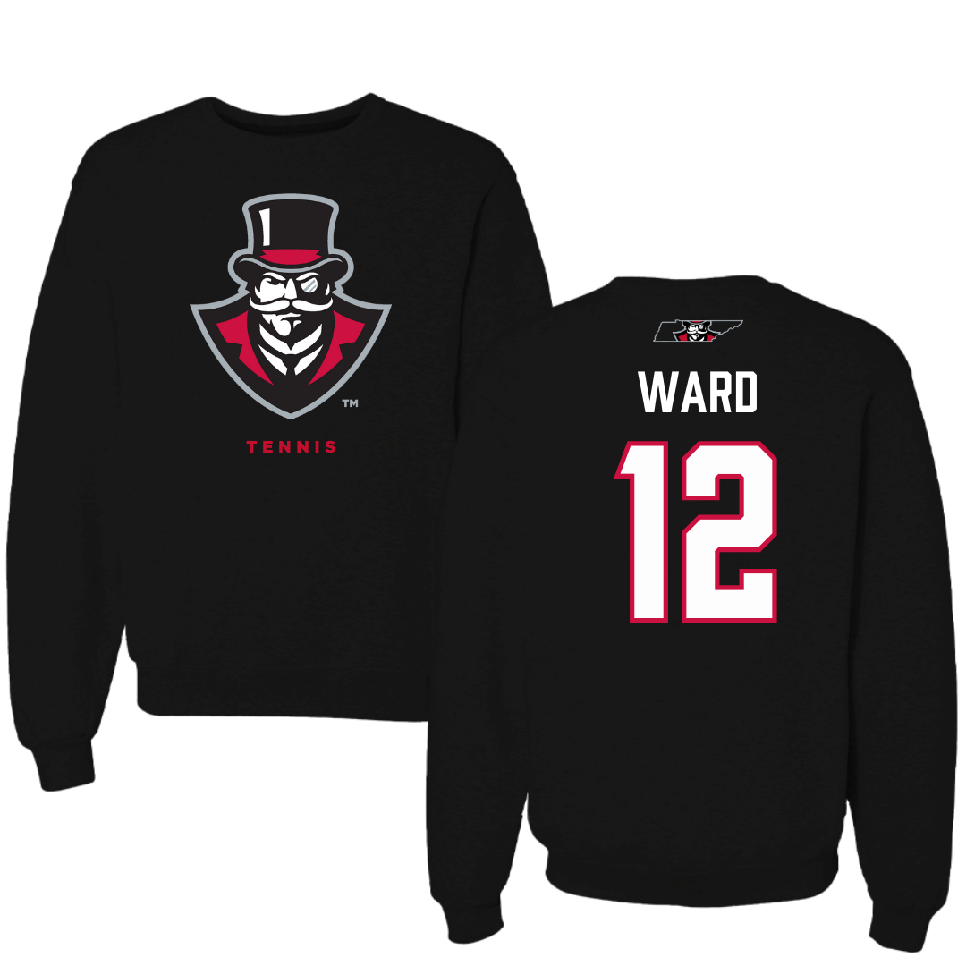 Austin Peay State University Football Black Mascot Crewneck - #12 Jaheim Ward