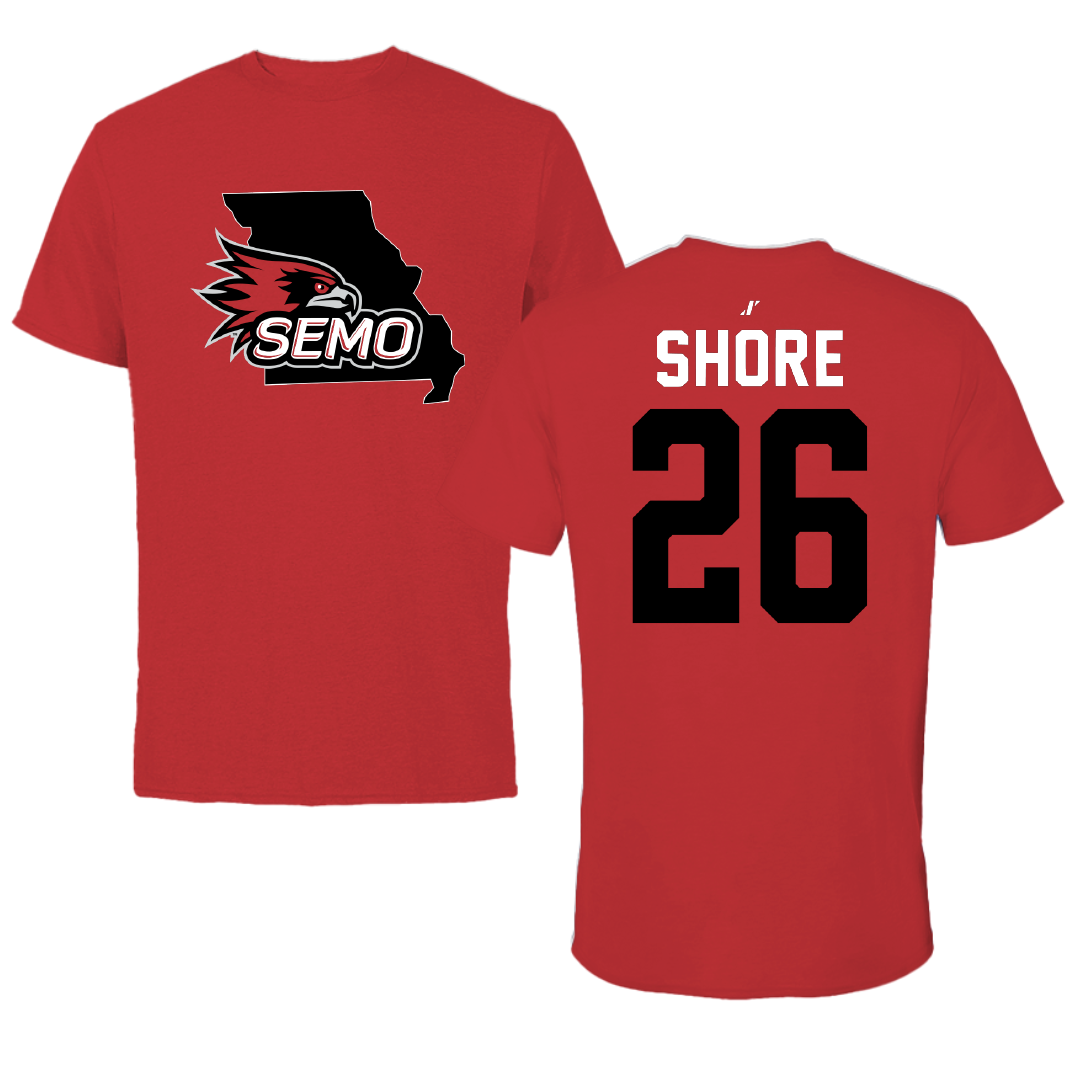 Southeast Missouri State University Softball Red State Performance Tee - #26 Aubrie Shore