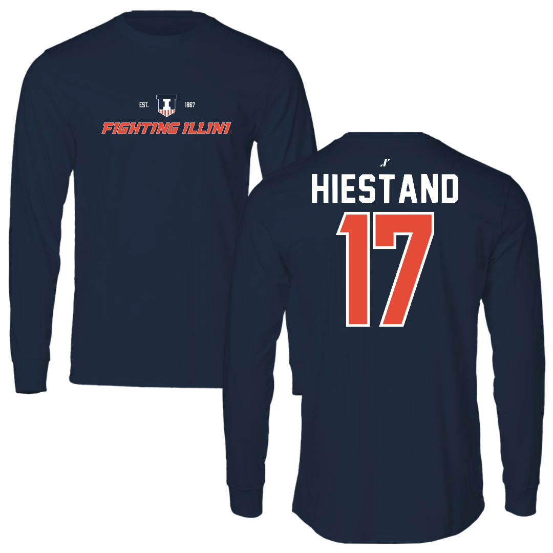 University of Illinois Soccer Navy General Long Sleeve - #17 Sarah Hiestand