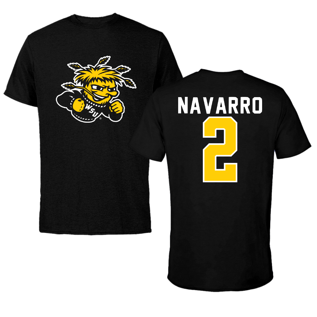 Wichita State University Softball Black Mascot Performance Tee - #2 Makayla Navarro