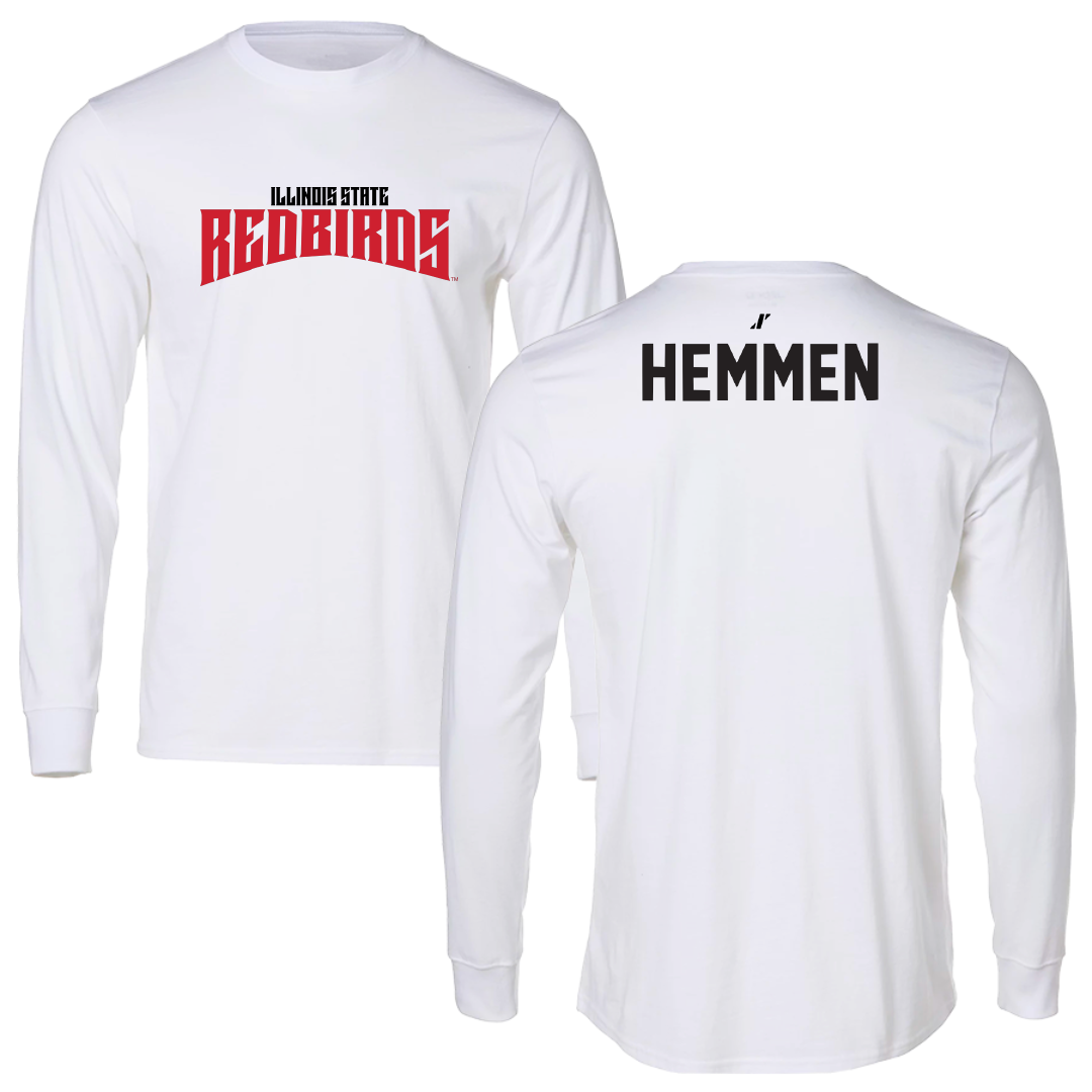 Illinois State University Track and Field White Classic Performance Long Sleeve - Isabelle Hemmen