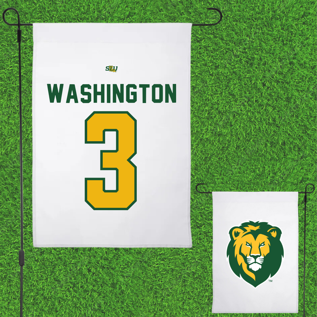 Southeastern Louisiana University Basketball White Garden Flag - #3 Allasia Washington