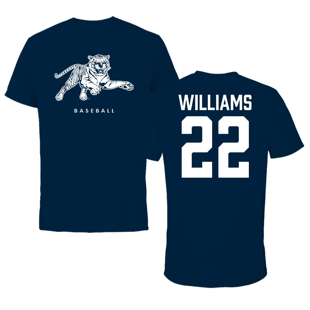 Jackson State University Baseball Navy Tee - #22 Isaiah Williams