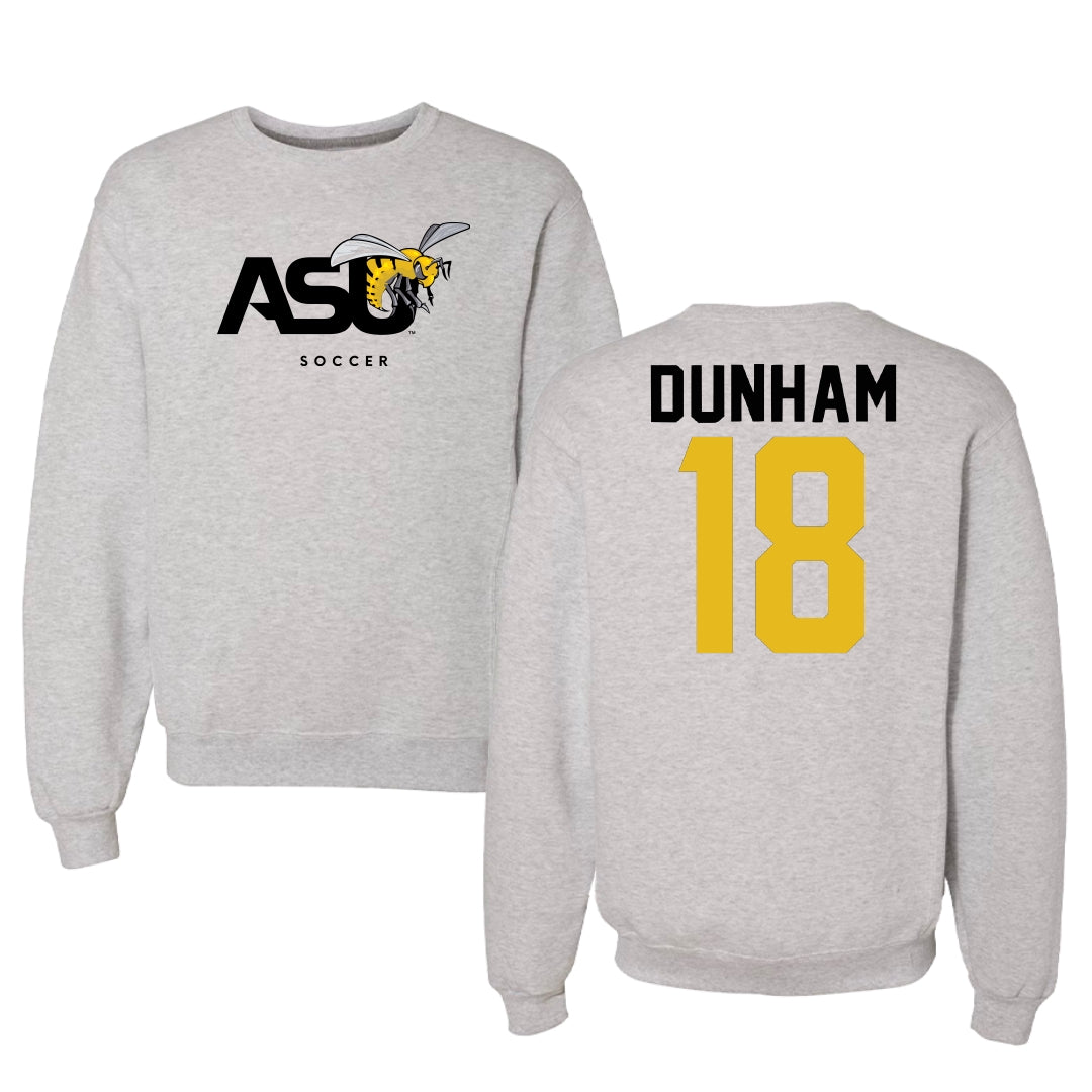 Alabama State University Soccer Light Gray Crewneck - #18 Morgan Dunham