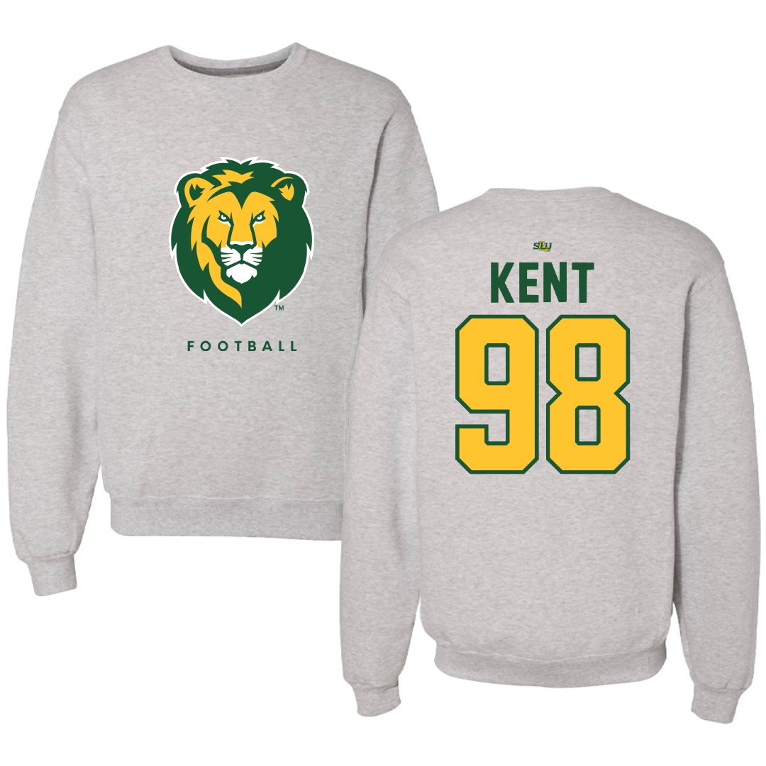 Southeastern Louisiana University Football Gray Crewneck - #98 Austin Kent